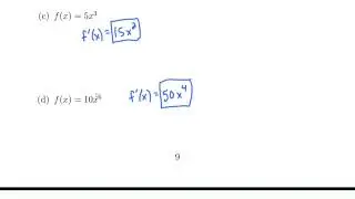 Basic Derivative Properties and Examples
