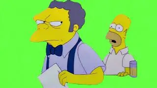 The Simpsons Moe Bam! The Old Fork In The Eye Green Screen