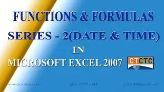 MS EXCEL FORMULA SERIES 2 DATE  AND TIME FUNCTIONS