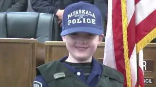 Boy sworn in as police officer