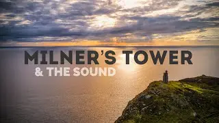 Milner's Tower & The Sound Sunset - Drone Flight Summer 2020