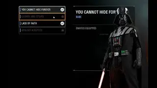 Darth Vader Emotes With James Earl Jones Voice Lines | Star Wars Battlefront 2