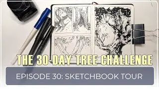 Why I Drew a Tree Every Day for 30 Days | Sketchbook Tour & Year in Review (Episode 30)