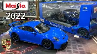 2022 MAISTO PORSCHE 911 GT3 1:18 DieCast Miniature Model Cars