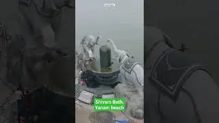 Shivam Bath, Yanam beach #travel #dronevideo #nature