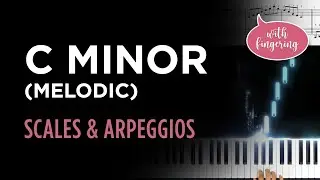 How to play - C Melodic Minor Scale & Arpeggio