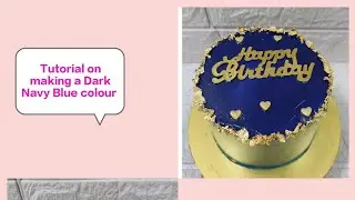 Tutorial on making a Dark Navy Blue colour cake using less artificial pigment..#subscribe