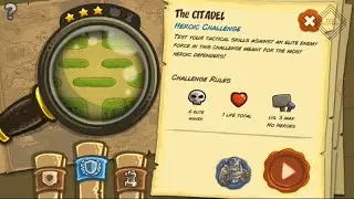 Kingdom Rush - The Citadel (Level 6) Heroic Challenge Hard/Veteran Difficulty Walkthrough