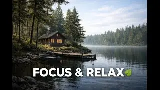 Huzurlu Doğa Ambiyansı 🌿 | Lakeside Cabin Daytime Ambience for Relaxation (1 Hour)
