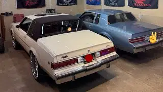2 Buick Regals on 24” Rucci wheels in for some custom consoles. 