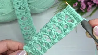 Easy Crochet Bandana Pattern🌿#crochet #knitting #diy 