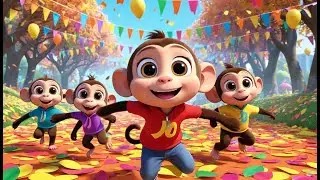 Five Little Monkeys&rsquo; Playtime Picnic | Bouncy Counting Song with Snacks & Giggles