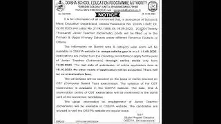 OSEPA Junior Teacher Recruitment 2023 &ndash; Apply Online for 20000 Posts