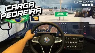 SCANIA 113H NA PEDREIRA | Euro Truck Simulador 2 | MAPA Eldorado PRO | Snowy Moon | Triple Screen 43