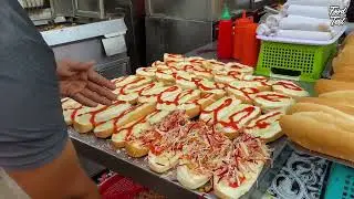 BURGER MAKING   Super Fast Cooking Skills   Unique Burger at Faisu Food Blogger of Bangladesh