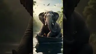 #ElephantOnBoat #RiverCrossing #FunnyWildlife #NatureScene #AIWildlifeVideo #ElephantAdventure #Cine