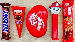 Satisfying ASMR video lollipop candy and chocolate yummy candy unboxing video