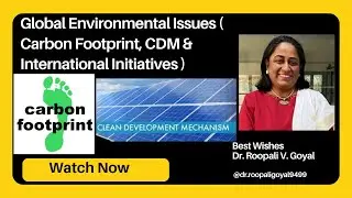 Global environmental  issues  Part 3 ( Carbon Footprint & CDM)#carbonfootprint #sustainableliving