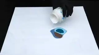 Big BLUE Bloom | Large Canvas Pour Painting