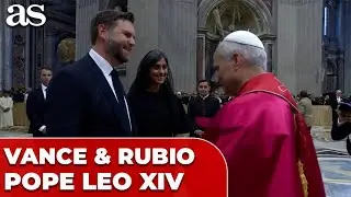 POPE LEO XIV&rsquo;s greeting shocks as he meets MARCO RUBIO and JD VANCE