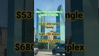 New FHA Loan Limit in Dallas Ft Worth ✨ #Shorts