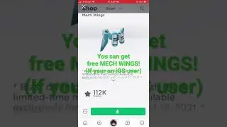 How to get FREE MECH WINGS (Roblox) (IOS only D: )