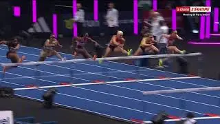 Sarah Lavin in the Meeting de Paris Indoor 60m Hurdles Final