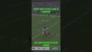 Worst Way to Lose.. #nfl #fixmadden #football #newyorkjets #pick6 #madden26 #loss #keythagoat #suck