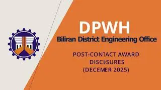 Post-Contract Award Disclosure (PCAD) Report for DPWH Biliran DEO - DECEMBER 2025