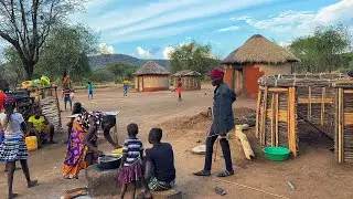 Rainy Season Preparation in Our African Traditional Homestead/Cooking Groundnuts in the Soil