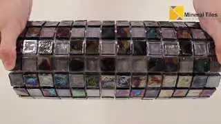 Iridescent Glass Mosaic Tile Black Blend 1x1 - 120KELU11BL3