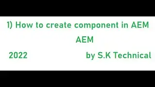 How to create component in AEM