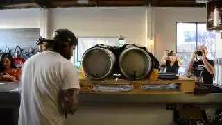 Sean Doolittle Taps a Cask at Fieldwork Brewing