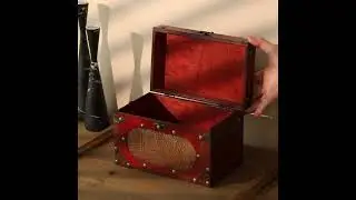 QI003015NEW Decorative Vintage Wooden Index and Recipe Card Box