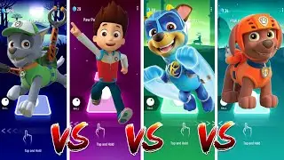 Rocky 🆚 Ryder 🆚 Chase 🆚 Zuma.Who is best? | Tiles Hop EDM Rush