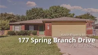 177 Spring Branch Drive, Kyle, Texas | Stone Oak Property Management | Austin Homes For Rent