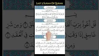 Powerful Quran Protection | Surah Ikhlas, Falaq & Nas | #Quran #Tilawat #Shorts