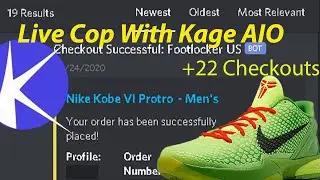 Safi Sneakers Kobe Protro 6 Grinch Live Cop with Kage AIO. 20+ Checkouts Absolute movie! Must Watch!