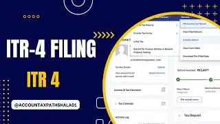 ITR 4 Filing Online Income Tax Return Filing ITR 4 !!