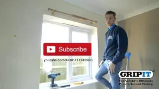 GripIt - How to hang a curtain pole on to a plasterboard wall
