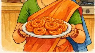 How Jalebi Is Made | Step by Step Drawing