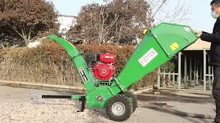 ATV Towable gasoline powered wood chipper shredder