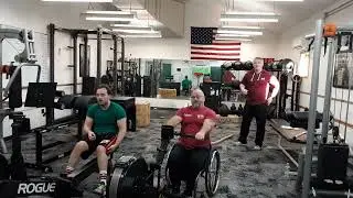 Travis Hasenkamp & Daniel Schmitt - Slamball/Cleans, Monster Rope/Step Up, Situp & Row Intervals