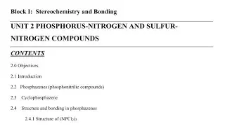 PHOSPHAZENE| CYCLO PHOSPHAZENE| CRAIG & PADDOCK MODEL| PHOSPHORUS-SULFUR| SULFUR-NITROGEN|CHAPTER 2