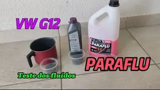 Teste dos fluidos de arrefecimento G12 e Paraflu