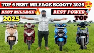 Top 5 Best Mileage Scooty 2025 🔥 | Best Power & Performance Scooty | Honda vs Suzuki vs Yamaha 