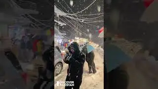 Beautiful scenes of the first snowfall of winter in Kalam