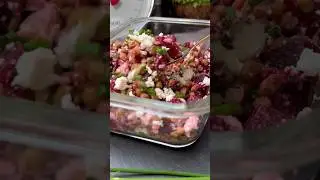 Proteinreicher Rosa Linsensalat #mealprep #proteinreich #salat #linsen #leckererezepte #rezepte