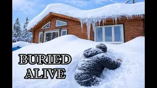 Crushing snow threatens off-grid cabin.  Crazy snow 