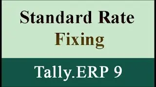 standard rate in tally erp 9